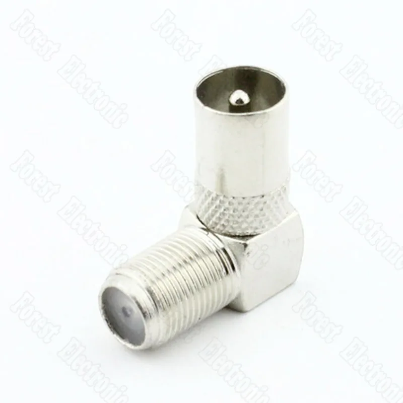 F Female To 9.5 TV Male Connector Imperial RF Male To Female Connector Curved Thread