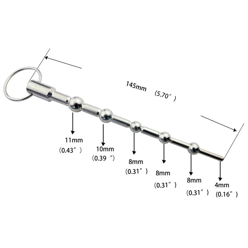 Уретральный расширитель металлические вытяжные бусины длинный массажер из