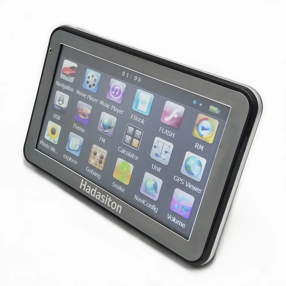 Бесплатная Доставка 5 "Сенсорный экран автомобиля GPS навигации HD800 * 480 cpu800m + 128 М/4