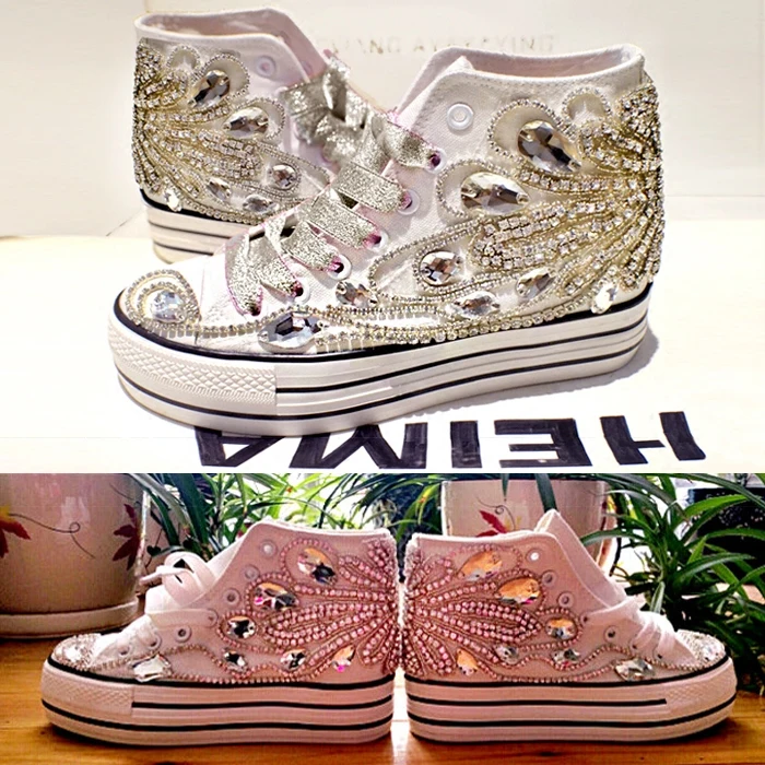 Spring and summer New South Korea Europe and the Hong Kong exclusive custom thick bottom elevated muffin rhinestone canvas Shoes
Spring and summer New South Korea Europe and the Hong Kong exclusive custom thick bottom elevated muffin rhinestone canvas Shoes