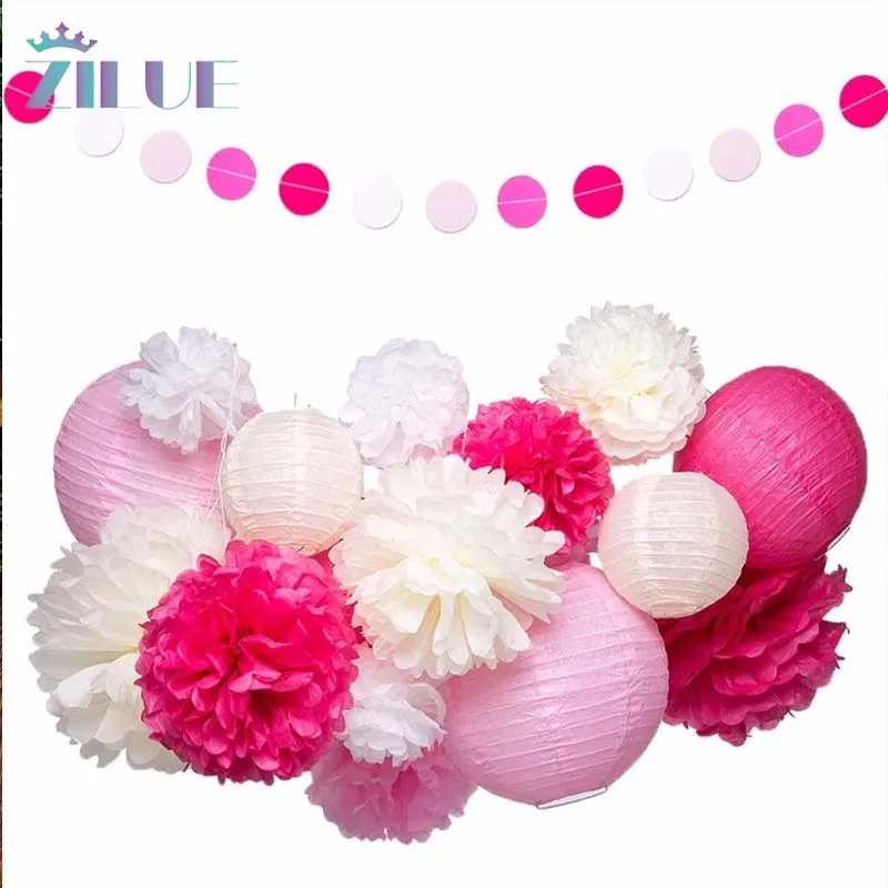 Zilue 19pcs/lot Pink/White Paper Lanterns Flowers Party Decorations Supplies Tissue for Baby Birthday Wedding Manual Flowers
Zilue 19pcs/lot Pink/White Paper Lanterns Flowers Party Decorations Supplies Tissue for Baby Birthday Wedding Manual Flowers