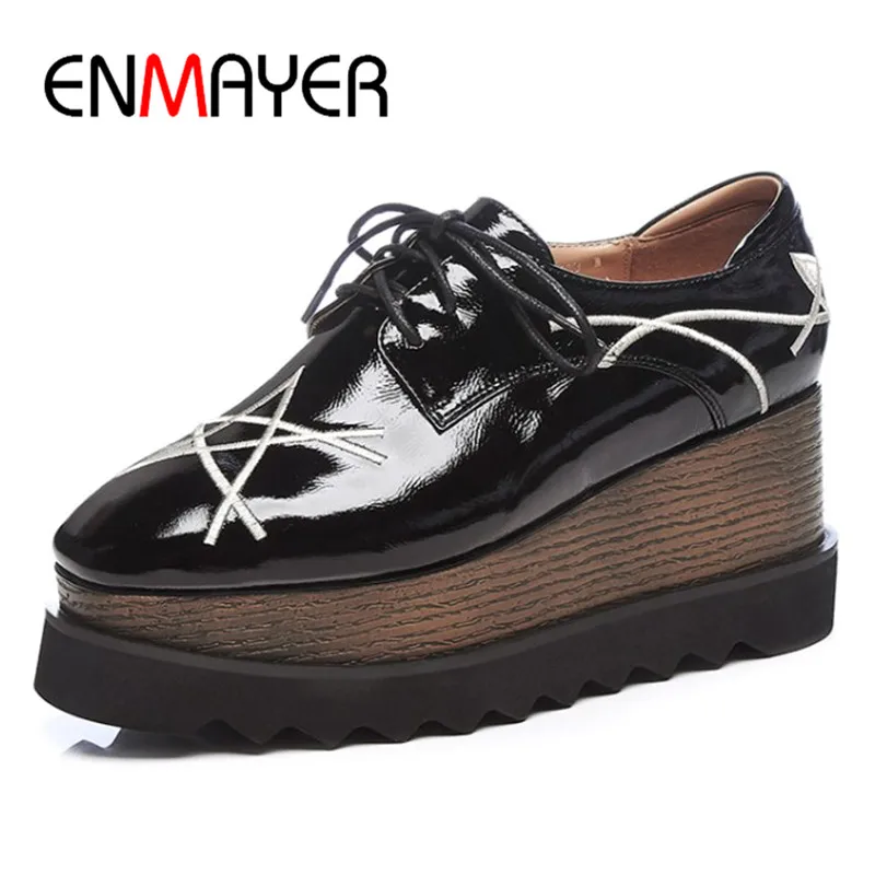 ENMAYER Wedges High Heel Shoes Woman Casual Lace Up Pumps Square Toe Print Shoes Fashion Platform Black Red Pumps Dating Party
ENMAYER Wedges High Heel Shoes Woman Casual Lace Up Pumps Square Toe Print Shoes Fashion Platform Black Red Pumps Dating Party