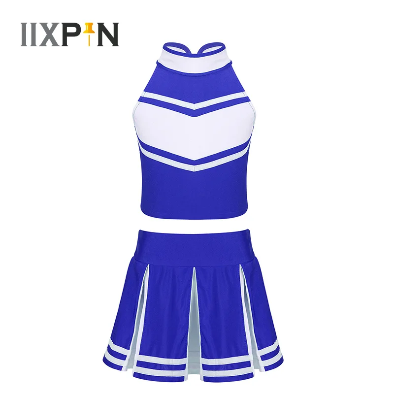 Girls Jazz Dance Costume Kids Cheerleader Costume Cheerleading Children Dress Outfit Sleeveless Zippered Tops with Pleated Skirt
Girls Jazz Dance Costume Kids Cheerleader Costume Cheerleading Children Dress Outfit Sleeveless Zippered Tops with Pleated Skirt