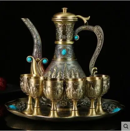 luxury 8 PCS/set decorative bronze wine set whisky decanter whisky set drink shaker forverre whisky for home bar JJ099
luxury 8 PCS/set decorative bronze wine set whisky decanter whisky set drink shaker forverre whisky for home bar JJ099