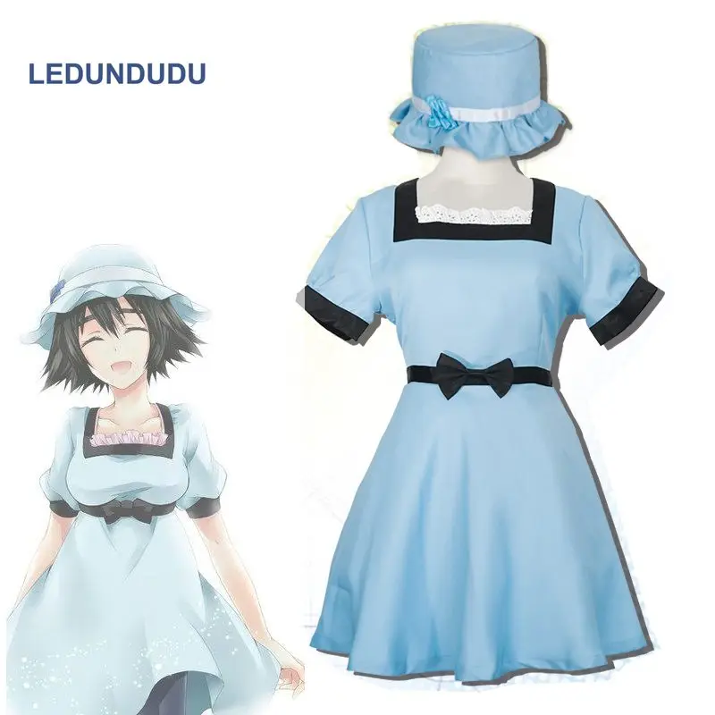 Fashion Game Steins Gate Shiina Mayuri Cosplay Dress Women Fancy Party Outfit set + Hat for Halloween Costumes
Fashion Game Steins Gate Shiina Mayuri Cosplay Dress Women Fancy Party Outfit set + Hat for Halloween Costumes