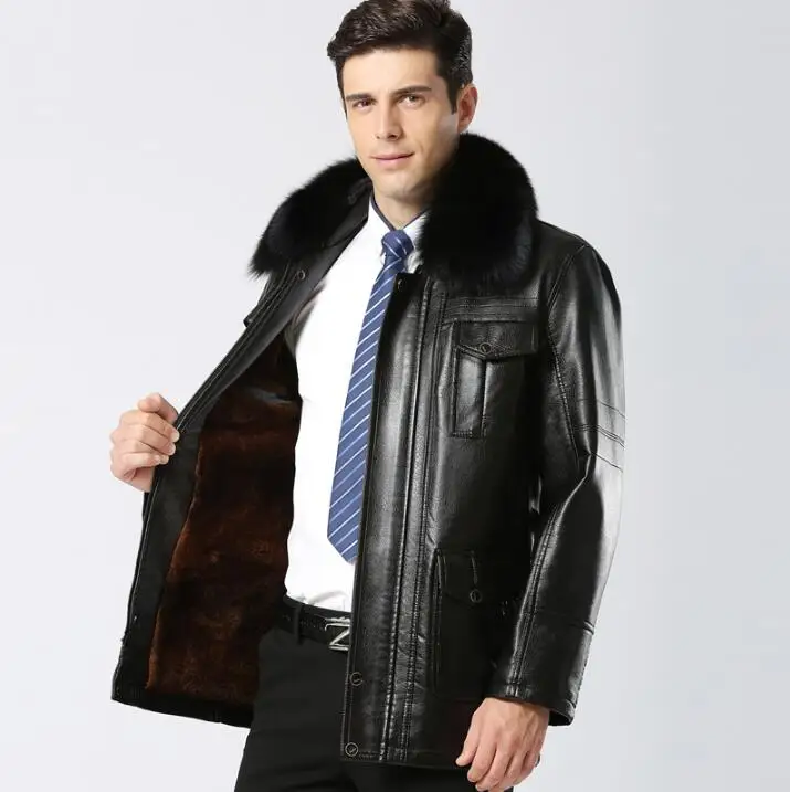 Faux sheepskin leather clothing mens winter motorcycle leather jacket men jaqueta de couro masculino velvet thickening
Faux sheepskin leather clothing mens winter motorcycle leather jacket men jaqueta de couro masculino velvet thickening
