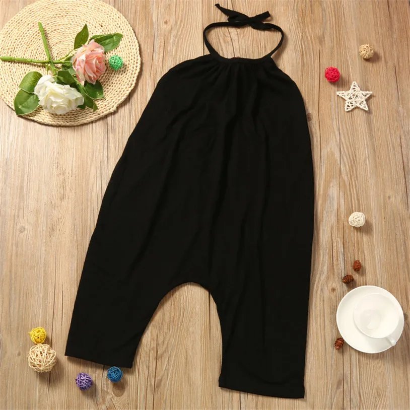 girls romper Jumpsuits Straps baby Sleeveless toddler girls summer clothing C0419