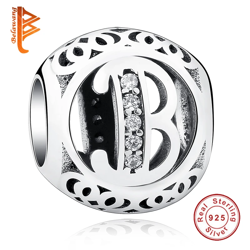 Оригинальное 925 пробы Серебряная столица B бисера Шарм Fit Pandora браслет Европейский