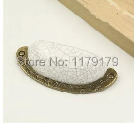 96mm ceramic handles pulls knobs white ceranic drawer pulls knob vintage brozne shell dresser cupboard handles pulls knobs TC147
96mm ceramic handles pulls knobs white ceranic drawer pulls knob vintage brozne shell dresser cupboard handles pulls knobs TC147