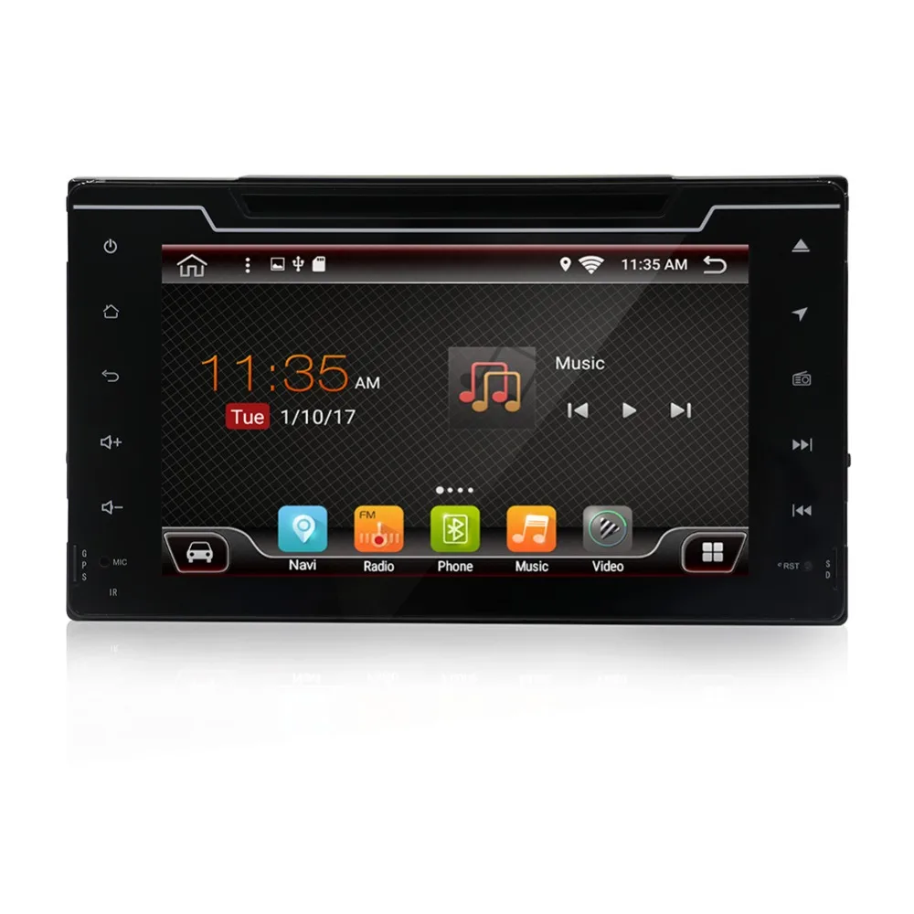 2 din android 7 1 радио автомобиль Toyota Corolla 2016 2017 4 ядра 8 дюймов 1024*600 экран стерео gps