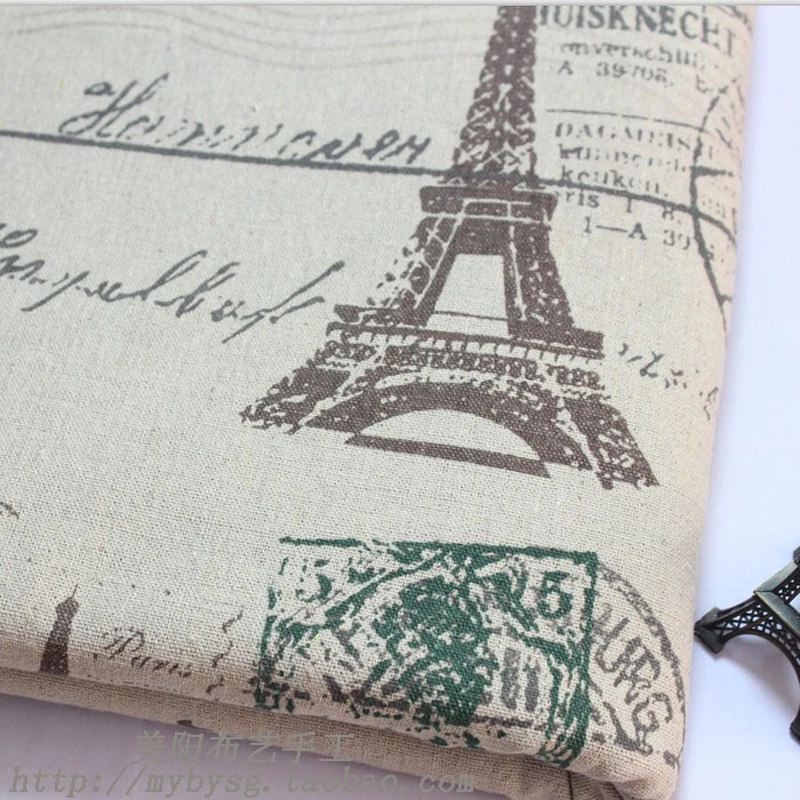 Eiffel tower postmarked print cotton linen handmade diy cloth fabric vintage cloth
Eiffel tower postmarked print cotton linen handmade diy cloth fabric vintage cloth