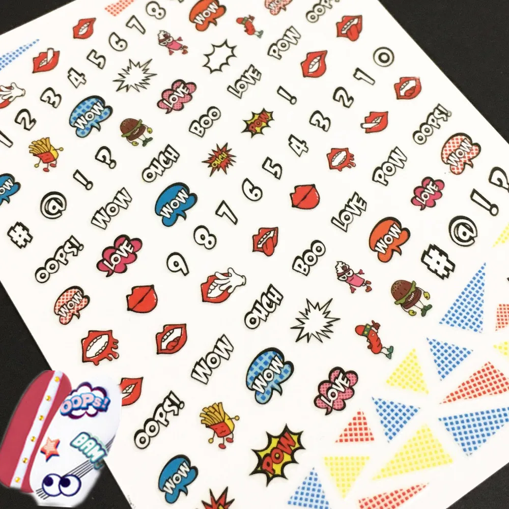 Новейший MG 351 сексуальный дизайн стикеры 3D на ногти nail Art наклейки для ногтей
