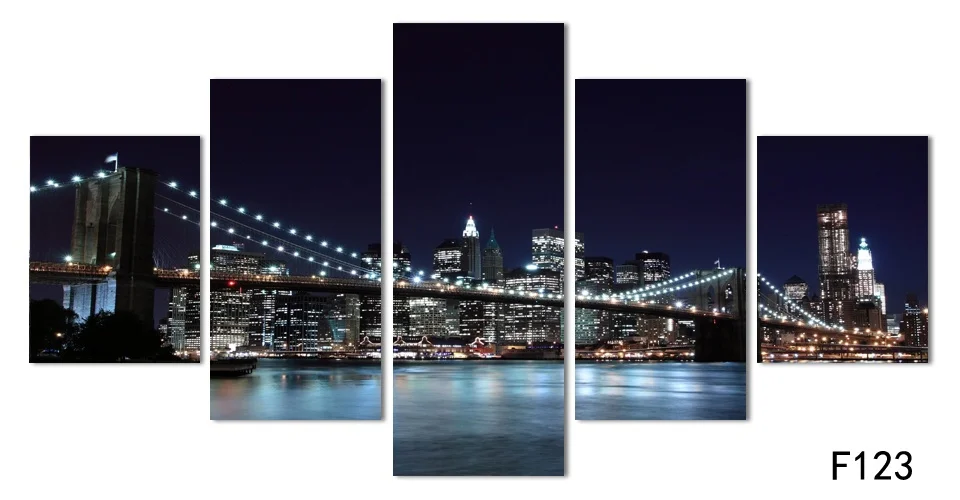 5 Panel Large Poster HD Printed Painting New York Bridge Night Canvas Print Art Home Decor Wall Art Pictures for Living Room
5 Panel Large Poster HD Printed Painting New York Bridge Night Canvas Print Art Home Decor Wall Art Pictures for Living Room