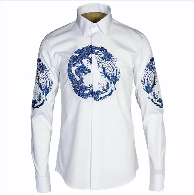 2017 new arrival famous Royal Dragon and Phoenix Creative shirt fashion casual cotton high quality plus size M L XL XXL3XL4XL
2017 new arrival famous Royal Dragon and Phoenix Creative shirt fashion casual cotton high quality plus size M L XL XXL3XL4XL