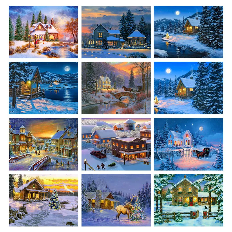 Framed 5D DIY Diamond Painting Landscape Snow House Full Drill Scenery "Winter Village" Embroidery Needlework Home Decor Gift
Framed 5D DIY Diamond Painting Landscape Snow House Full Drill Scenery "Winter Village" Embroidery Needlework Home Decor Gift