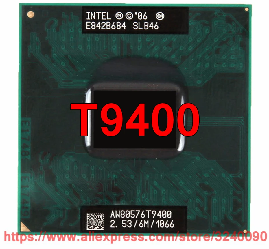Оригинальный процессор lntel Core 2 Duo T9400 для ноутбука 6 Мб кэш памяти 53 ГГц 1066 МГц FSB