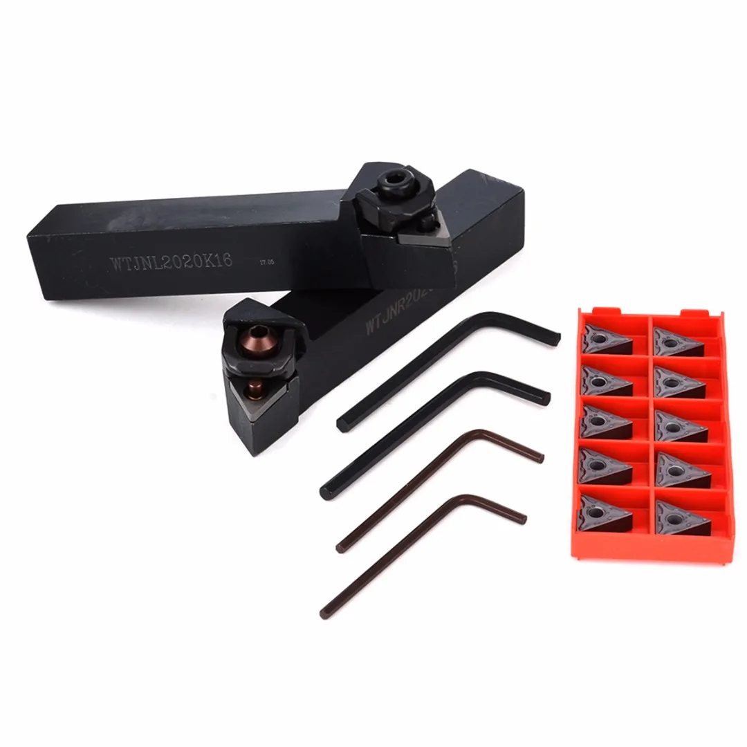 2pcs Metal Boring Bar Tool Holder WTJNR2020K16/WTJNL2020K16 + 10pcs TNMG160408-HS LF6018 Carbide Inserts Set with 4pcs Wrenches
2pcs Metal Boring Bar Tool Holder WTJNR2020K16/WTJNL2020K16 + 10pcs TNMG160408-HS LF6018 Carbide Inserts Set with 4pcs Wrenches