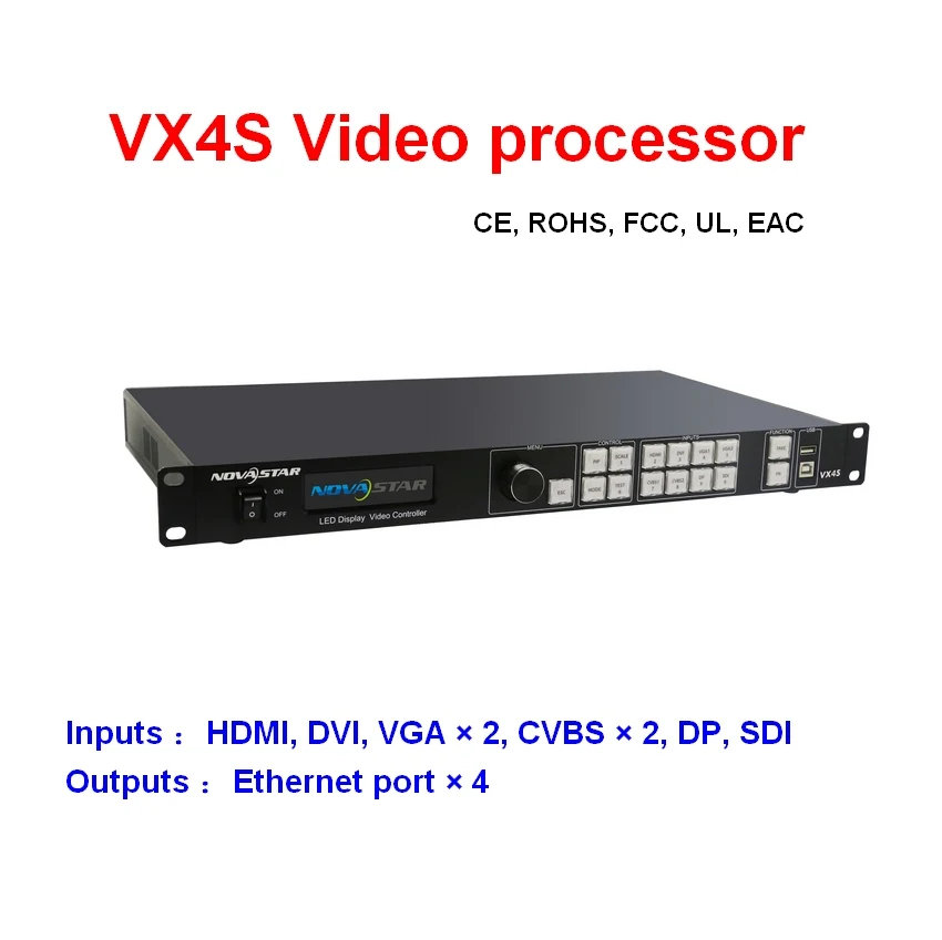 VX4S Novstar светодиодный видеопроцессор, профессиональный светодиодный дисплей, контроллер для арендного светодиодного дисплея
VX4S Novstar светодиодный видеопроцессор, профессиональный светодиодный дисплей, контроллер для арендного светодиодного дисплея