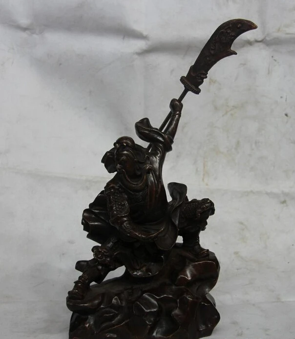 song voge gem S1560 China Bronze Copper Carved Dragon Sword Guan Gong Guan Yu Buddha Warrior Statue
song voge gem S1560 China Bronze Copper Carved Dragon Sword Guan Gong Guan Yu Buddha Warrior Statue