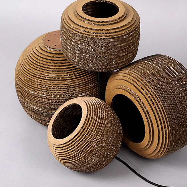 Distinctive Creative brown corrugated cardboard paper Recycled corrugated elegant and delightful light for bedroom Living room
Distinctive Creative brown corrugated cardboard paper Recycled corrugated elegant and delightful light for bedroom Living room