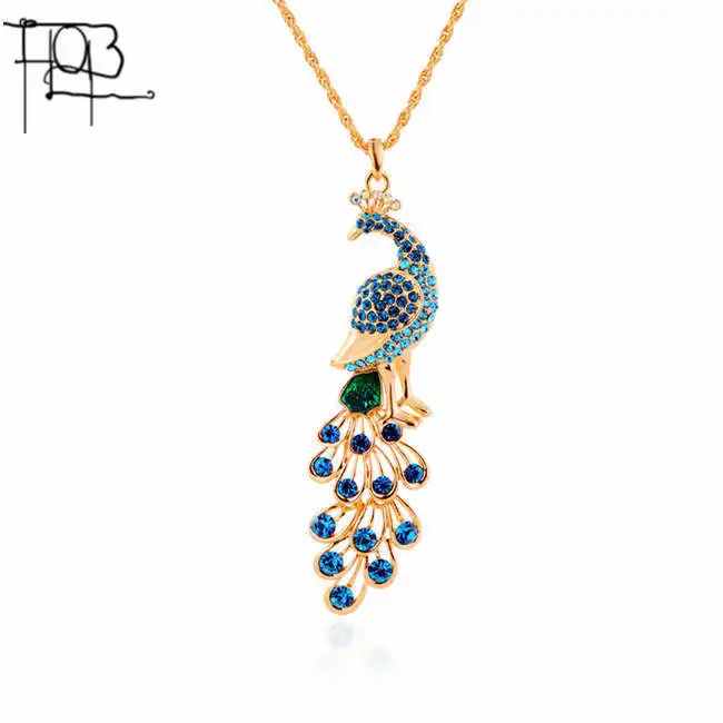 AMOURJOUX Gold-color Rhinestones Elegant Peacon Pendant Necklace Long Fashion Necklaces for Women
AMOURJOUX Gold-color Rhinestones Elegant Peacon Pendant Necklace Long Fashion Necklaces for Women