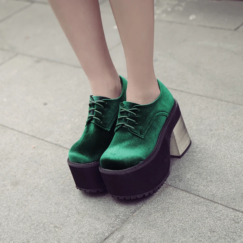 New Velvet High Quality Fashion Punk Rock Platform Heeled Shoes Women Ankle Boots Thick Heels Black Wine Red Green Shoes
New Velvet High Quality Fashion Punk Rock Platform Heeled Shoes Women Ankle Boots Thick Heels Black Wine Red Green Shoes