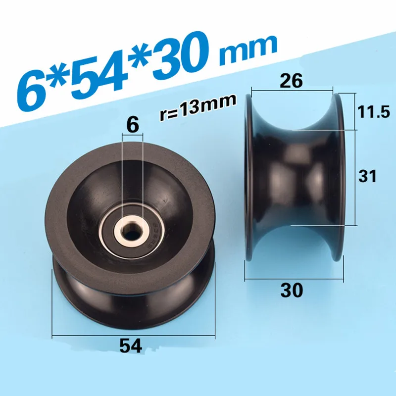 6*54*30mm 25mm diameter track, groove U roller, plastic 636 stainless steel bearing, pulley plastic guide wheel
6*54*30mm 25mm diameter track, groove U roller, plastic 636 stainless steel bearing, pulley plastic guide wheel
