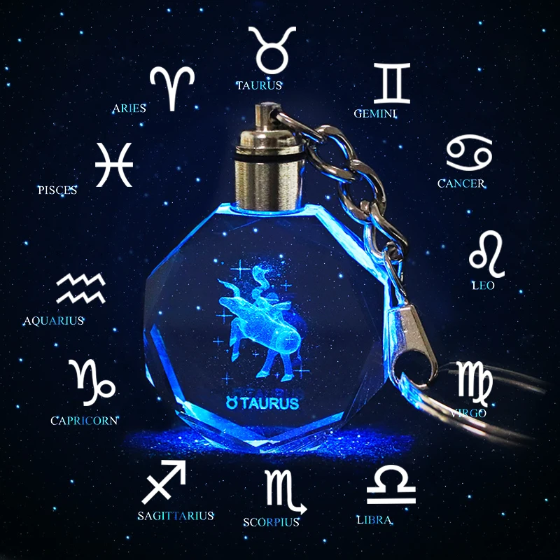 Crystal Zodiac Sign 12 Constellation Key Chain 3D Star Sign Women's Accessories LED Light Key Ring Zodiac Gemini Birthday Gift
Crystal Zodiac Sign 12 Constellation Key Chain 3D Star Sign Women's Accessories LED Light Key Ring Zodiac Gemini Birthday Gift