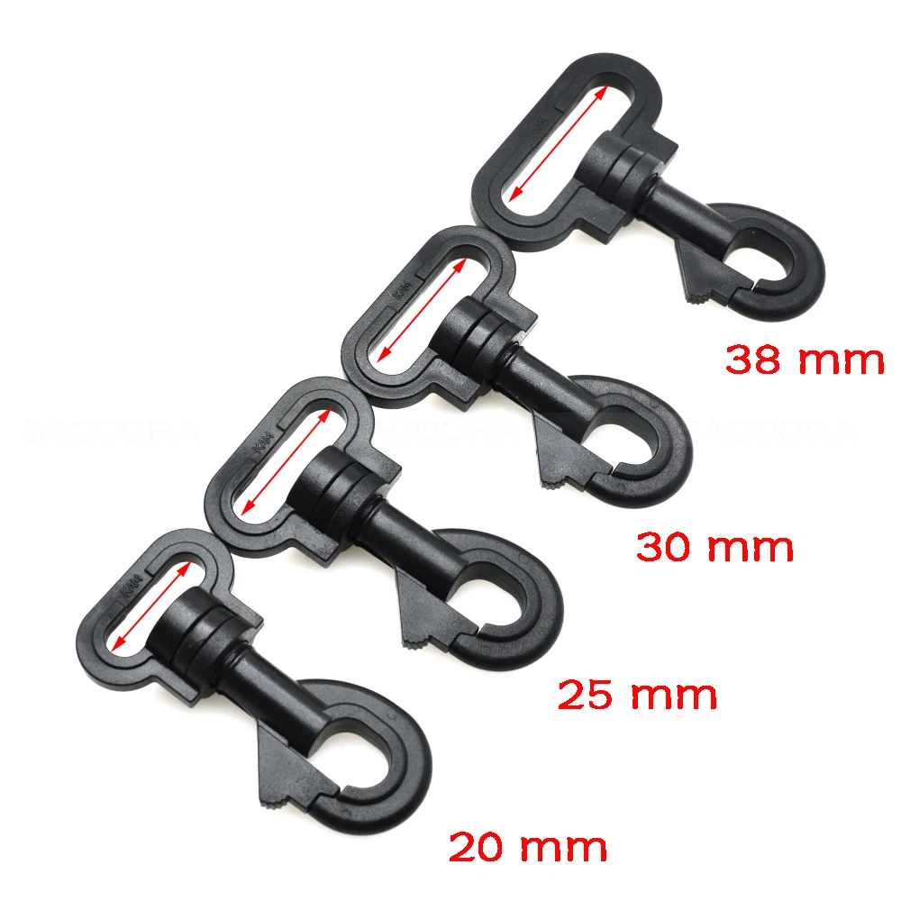 Plastic Swivel Snap Hooks Animal Hook Backpack Accessories 20mm 25mm 30mm 38mm Webbing Black
Plastic Swivel Snap Hooks Animal Hook Backpack Accessories 20mm 25mm 30mm 38mm Webbing Black