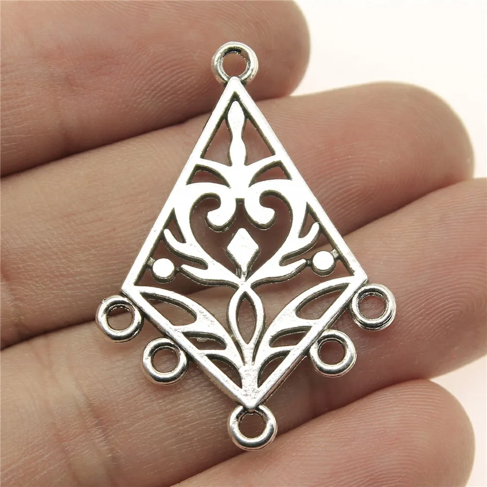 6pcs Charms Earring Connector Antique Silver Color Tone 39x28mm Metal Alloy Jewelry Findings DIY Accessories
6pcs Charms Earring Connector Antique Silver Color Tone 39x28mm Metal Alloy Jewelry Findings DIY Accessories
