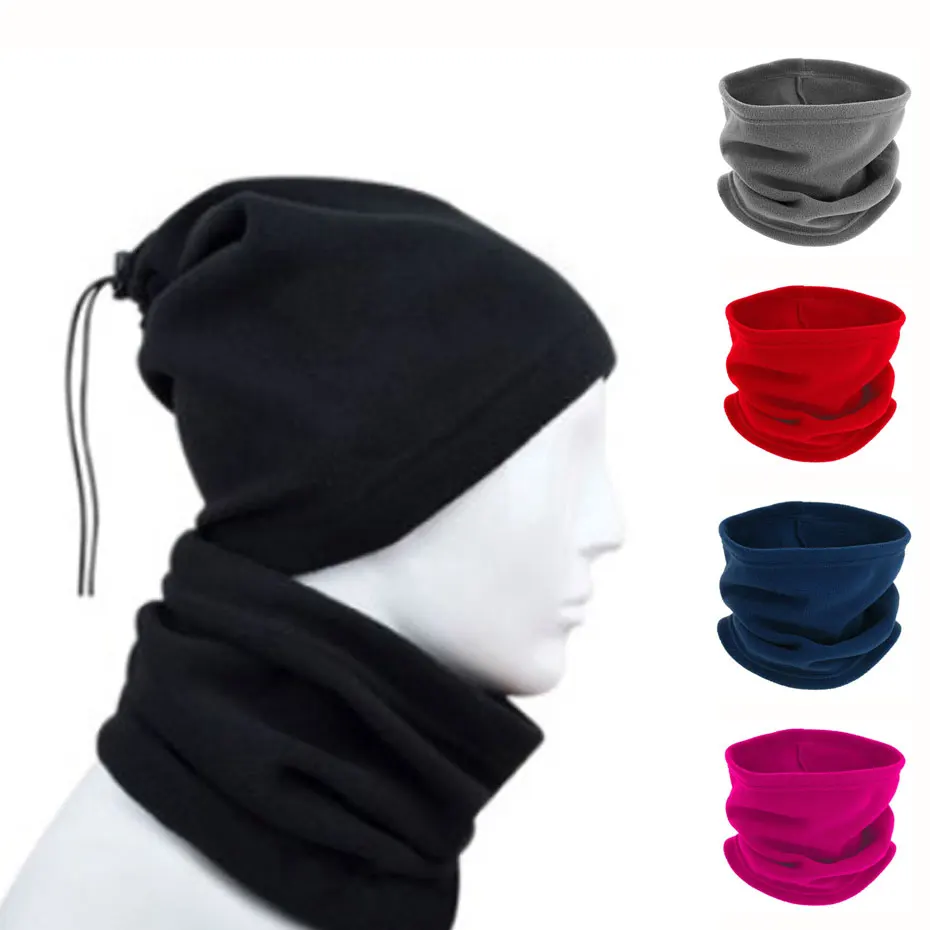 Мужская женская Флисовая теплая маска для лица TubeScarf головные уборы облегающие