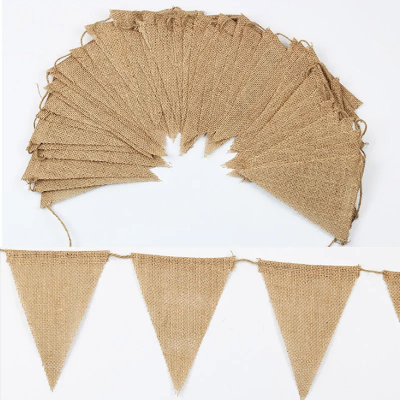 48sheet/set Jute Rope Flax Triangular Birthday Party Linen Pennant Flag Banner Wedding Decoration DIY Decor Event Supplies
48sheet/set Jute Rope Flax Triangular Birthday Party Linen Pennant Flag Banner Wedding Decoration DIY Decor Event Supplies