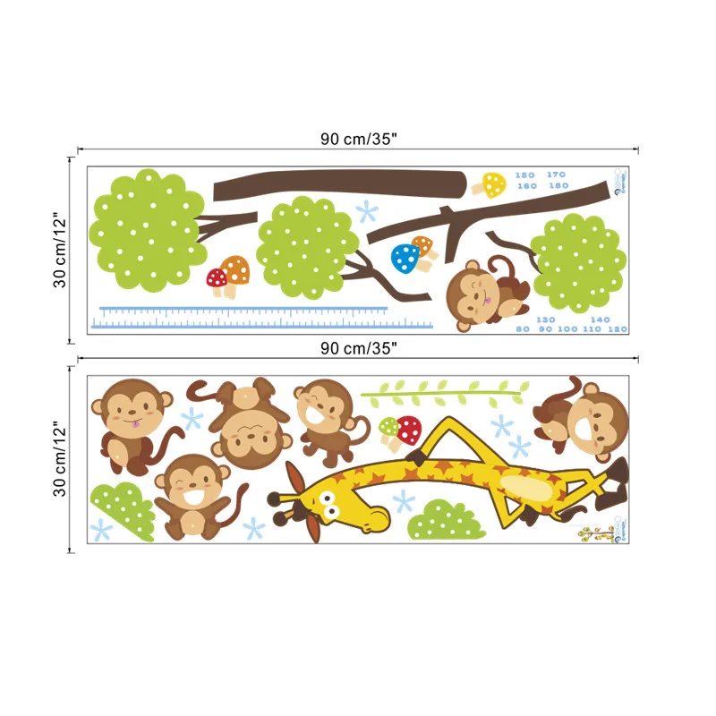 Cute Monkey Giraffe Tree Growth Chart Wall Sticker For Kindergarten Kids Room Home Decor Cartoon Mural Art Animal Decal
Cute Monkey Giraffe Tree Growth Chart Wall Sticker For Kindergarten Kids Room Home Decor Cartoon Mural Art Animal Decal
