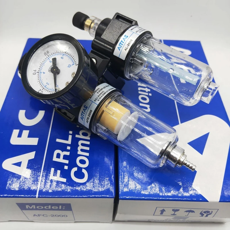AFC2000 G1/4" Air Filter Regulator Combination Lubricator ,FRL Two Union Treatment oil water separation AFR2000+AL2000
AFC2000 G1/4" Air Filter Regulator Combination Lubricator ,FRL Two Union Treatment oil water separation AFR2000+AL2000
