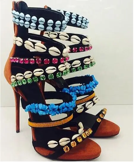 2019 Unique Design Summer Colorful Shell Crystal Decors Sexy Lady Sandals Open Toe Sequins Beaded Thin High Heels Women Sandals
2019 Unique Design Summer Colorful Shell Crystal Decors Sexy Lady Sandals Open Toe Sequins Beaded Thin High Heels Women Sandals