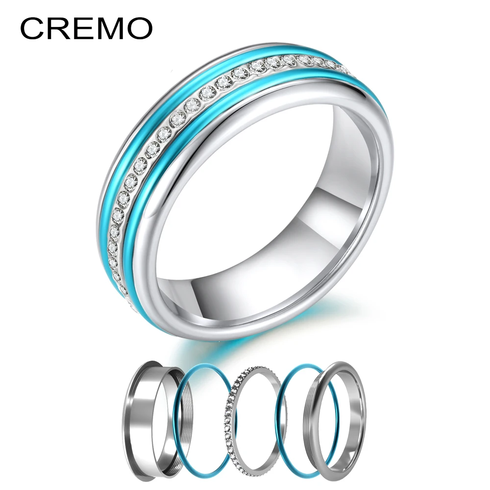 Винтажные штабелируемые кольца Cremo, многоцветные вращающиеся обручальные кольца, комбинированные ювелирные изделия из нержавеющей стали, ...
Винтажные штабелируемые кольца Cremo, многоцветные вращающиеся обручальные кольца, комбинированные ювелирные изделия из нержавеющей стали, ...