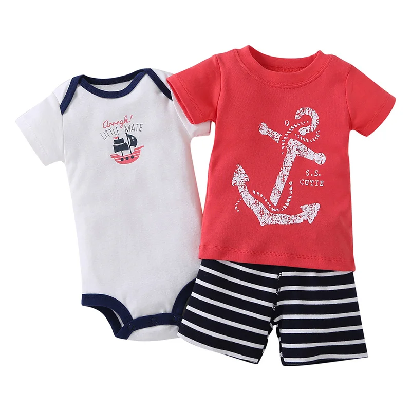 Комплект летней одежды для новорожденных мальчиков комплект из 3 предметов