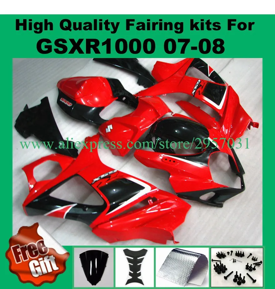 Injection fairings for GSXR1000 07 08 RED BLACK GSX-R1000 2007 2008 ABS GSXR 1000 SUZUKI K7 K8 Fairing kit #V722T
Injection fairings for GSXR1000 07 08 RED BLACK GSX-R1000 2007 2008 ABS GSXR 1000 SUZUKI K7 K8 Fairing kit #V722T