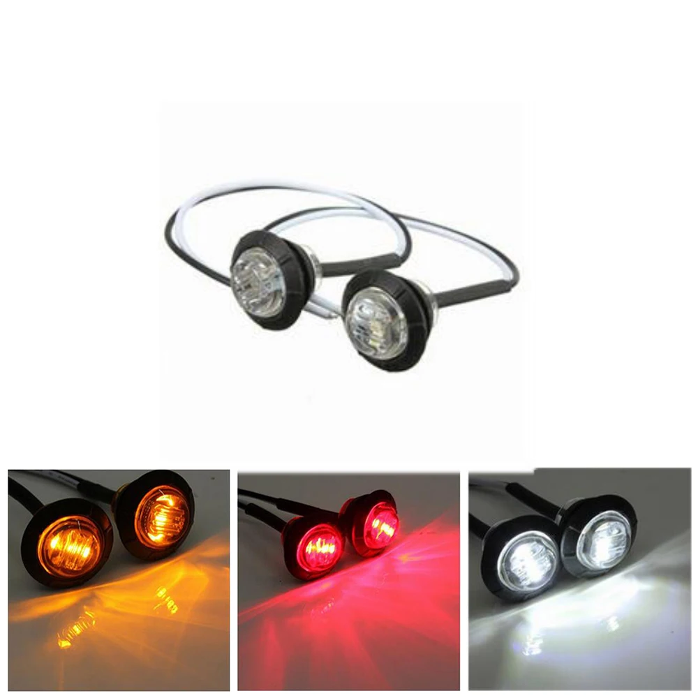 12V 10 PCS 3/4 Inch 3 Colors LED Side Makers Indicator Light For Car Motorcycle Trailer Caravan Truck YELLOW/RED/WHITE
12V 10 PCS 3/4 Inch 3 Colors LED Side Makers Indicator Light For Car Motorcycle Trailer Caravan Truck YELLOW/RED/WHITE