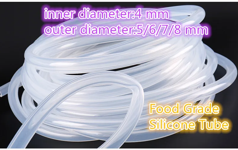 1PCS YT830 Plumbing Hoses ID 4 mm* OD5/6/7/8 mm Imported Silicone Tube Food Grade Capillary Transparent Hose 1Meter
1PCS YT830 Plumbing Hoses ID 4 mm* OD5/6/7/8 mm Imported Silicone Tube Food Grade Capillary Transparent Hose 1Meter