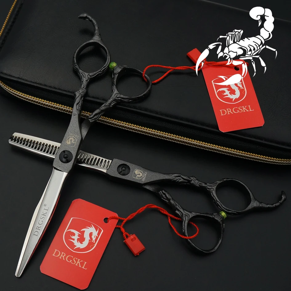 DRGSKL black scorpion mode barber cut hair scissors, 6.0 inch 440C professional hair hairdressing scissors beauty shears
DRGSKL black scorpion mode barber cut hair scissors, 6.0 inch 440C professional hair hairdressing scissors beauty shears