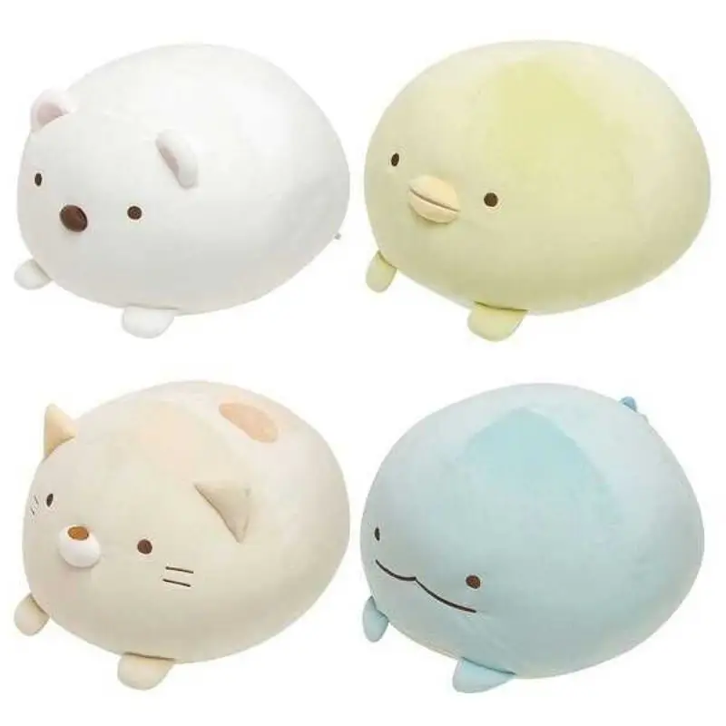 Фото 2017 Новинка Sumikko Gurashi милый кот динозавр медведь Пингвин плюшевая игрушка 1 шт. 35 см