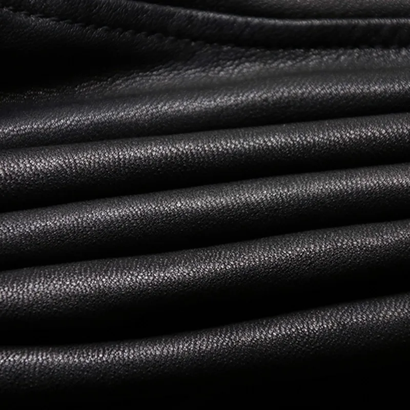 Black Bomber Jacket Steampunk 100% Sheepskin Genuine Leather Jacket Men Zippers Biker Motorcycle Real Leather Coat Mens Clothing
Black Bomber Jacket Steampunk 100% Sheepskin Genuine Leather Jacket Men Zippers Biker Motorcycle Real Leather Coat Mens Clothing