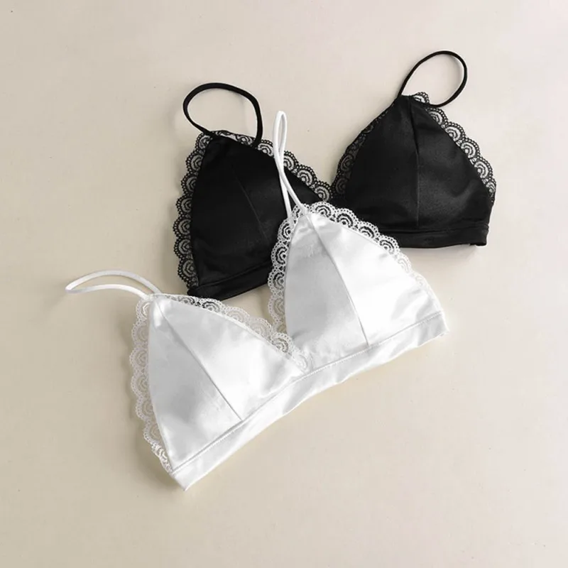 Bra Soft White Silk Bralette Comfortable Wireless Women Bra Triangle Lace Bralette Brassiere Sexy Ladies Bras For Women Crop Top
Bra Soft White Silk Bralette Comfortable Wireless Women Bra Triangle Lace Bralette Brassiere Sexy Ladies Bras For Women Crop Top