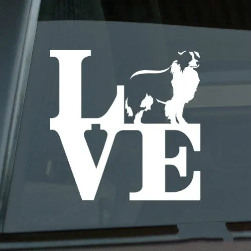 Наклейка Love Border Collie высечка винил парк овец собака Размер (дюймы): 5 50x5 50|Наклейки
