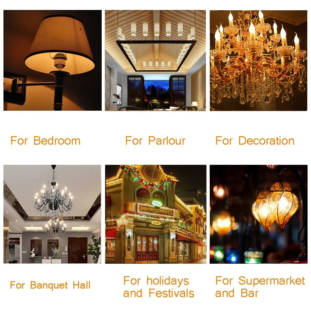 C32T Flame Tip Retro Dimmable LED Filament Light Bulb,Amber Glass 4W Super Warm 2200K,E12 E14 Base Chandelier Home Decor Lamp
C32T Flame Tip Retro Dimmable LED Filament Light Bulb,Amber Glass 4W Super Warm 2200K,E12 E14 Base Chandelier Home Decor Lamp