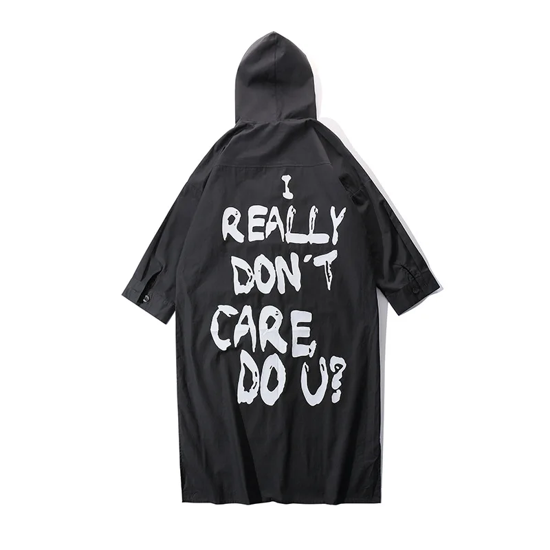 Windbreaker Coat Summer Autumn Street Letter Long Shirt Half Sleeve Hip Hop Jackets Men's Black Extended Joker Jacket Top GM56
Windbreaker Coat Summer Autumn Street Letter Long Shirt Half Sleeve Hip Hop Jackets Men's Black Extended Joker Jacket Top GM56