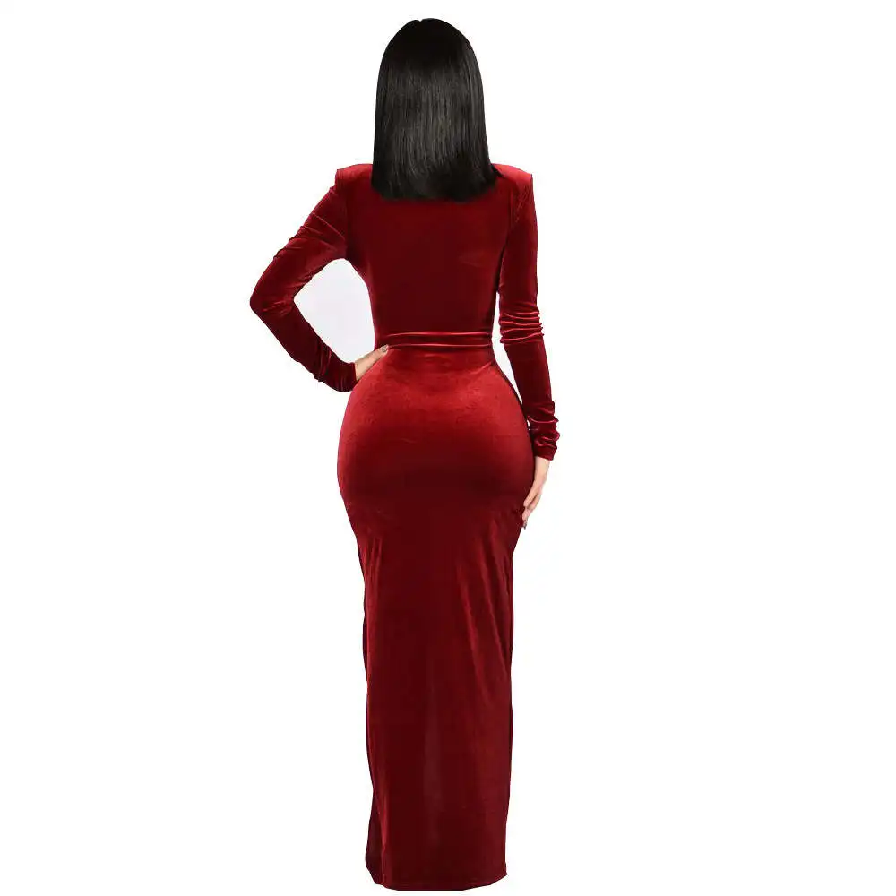 Fashion Women Maxi Dress Robe Roupas Femininas Long European Style Velvet Sexy Vestidos De Festa Bodycon Summer Dress Clothing
Fashion Women Maxi Dress Robe Roupas Femininas Long European Style Velvet Sexy Vestidos De Festa Bodycon Summer Dress Clothing