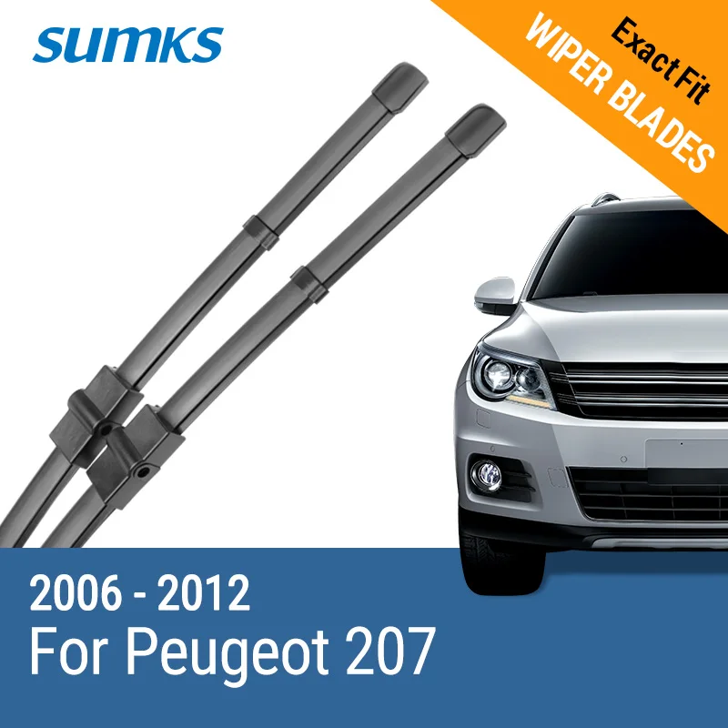 

Щетки стеклоочистителя SUMKS для Peugeot 207, 26 и 17 дюймов, подходят к боковым штифтам 2006, 2007, 2008, 2009, 2010, 2011, 2012