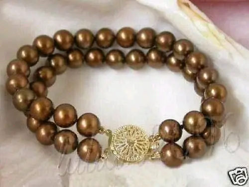 FREE SHIPPING HOT sell new Style >>>>Natural 2 row 8-9mm chocolate natural pearl bracelet 7.5'' jewelry
FREE SHIPPING HOT sell new Style >>>>Natural 2 row 8-9mm chocolate natural pearl bracelet 7.5'' jewelry